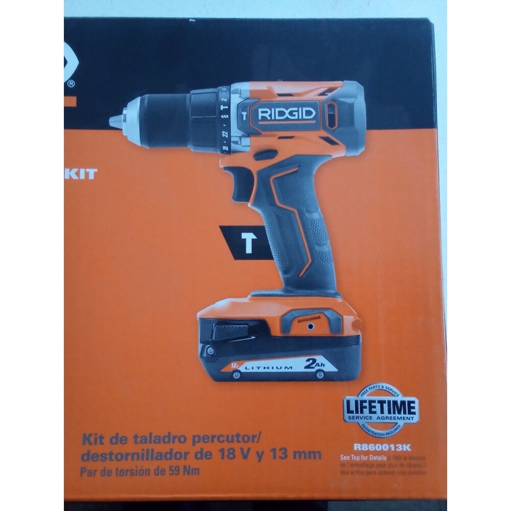 RIDGID 18V 1/2 In. Hammer Drill/Driver Kit R860013K
